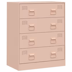 vidaXL Sideboard Living Room Storage Cupboard Cabinet Highboard Pink Steel - pink