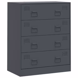vidaXL Sideboard Living Room Storage Cupboard Cabinet Highboard Pink Steel - anthracite