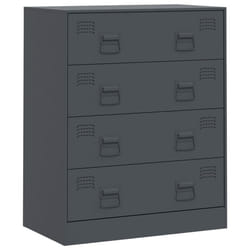 vidaXL Sideboard Living Room Storage Cupboard Cabinet Highboard Pink Steel - anthracite