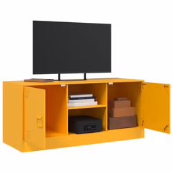 vidaXL TV Cabinet TV Stand TV Unit Entertainment Centre Mustard Yellow Steel - mustard yellow - Additional view 4