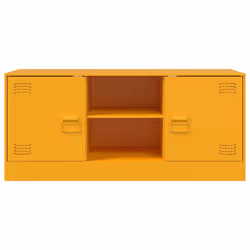 vidaXL TV Cabinet TV Stand TV Unit Entertainment Centre Mustard Yellow Steel - mustard yellow - Additional view 5