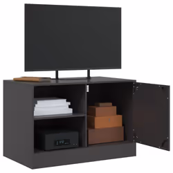 vidaXL TV Cabinet TV Stand TV Unit Entertainment Centre Media Cabinet Steel - black, 1 pcs - Additional view 4