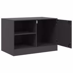 vidaXL TV Cabinet TV Stand TV Unit Entertainment Centre Media Cabinet Steel - black, 1 pcs - Additional view 6