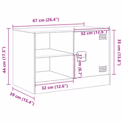 vidaXL TV Cabinet TV Stand TV Unit Entertainment Centre Media Cabinet Steel - pink, 2 pcs - Additional view 3