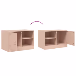 vidaXL TV Cabinet TV Stand TV Unit Entertainment Centre Media Cabinet Steel - pink, 2 pcs - Additional view 9