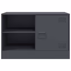 vidaXL TV Cabinet TV Stand TV Unit Entertainment Centre Media Cabinet Steel - anthracite, 2 pcs - Additional view 4