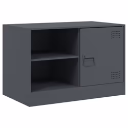 vidaXL TV Cabinet TV Stand TV Unit Entertainment Centre Media Cabinet Steel - anthracite, 2 pcs - Additional view 5