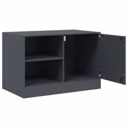 vidaXL TV Cabinet TV Stand TV Unit Entertainment Centre Media Cabinet Steel - anthracite, 2 pcs - Additional view 6