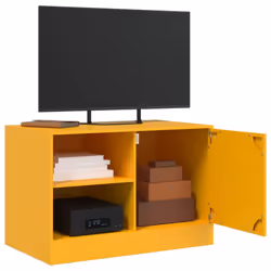 vidaXL TV Cabinet TV Stand TV Unit Entertainment Centre Media Cabinet Steel - mustard yellow, 1 pcs - Additional view 4