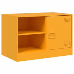 vidaXL TV Cabinet TV Stand TV Unit Entertainment Centre Media Cabinet Steel - mustard yellow, 2 pcs - Additional view 5