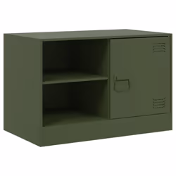 vidaXL TV Cabinet TV Stand TV Unit Entertainment Centre Media Cabinet Steel - olive green, 1 pcs