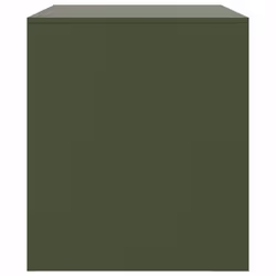 vidaXL TV Cabinet TV Stand TV Unit Entertainment Centre Media Cabinet Steel - olive green, 1 pcs - Additional view 7