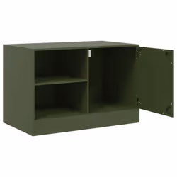 vidaXL TV Cabinet TV Stand TV Unit Entertainment Centre Media Cabinet Steel - olive green, 2 pcs - Additional view 6