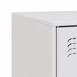 vidaXL TV Cabinet TV Stand TV Unit Entertainment Centre Media Cabinet Steel - white, 1 pcs - Additional view 10