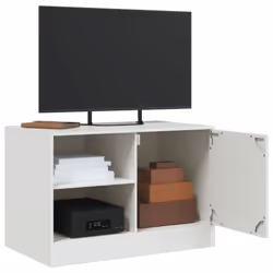vidaXL TV Cabinet TV Stand TV Unit Entertainment Centre Media Cabinet Steel - white, 1 pcs - Additional view 4