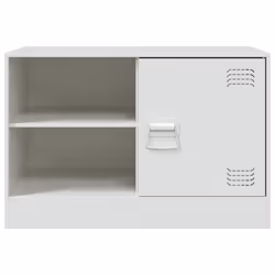 vidaXL TV Cabinet TV Stand TV Unit Entertainment Centre Media Cabinet Steel - white, 1 pcs - Additional view 5