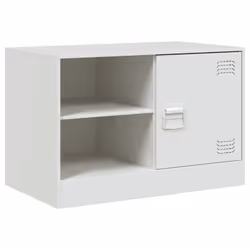 vidaXL TV Cabinet TV Stand TV Unit Entertainment Centre Media Cabinet Steel - white, 2 pcs - Additional view 5