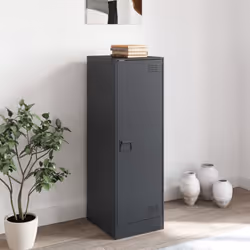 vidaXL Sideboard Living Room Storage Cupboard Side Cabinet Highboard Steel - anthracite