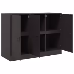 vidaXL Sideboard Storage Cupboard Side Cabinet Highboard Mustard Yellow Steel - black - Additional view 6