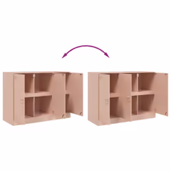 vidaXL Sideboard Storage Cupboard Side Cabinet Highboard Mustard Yellow Steel - pink - Additional view 9