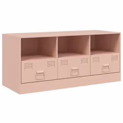 vidaXL TV Cabinet TV Stand TV Unit Entertainment Centre Olive Green Steel - pink