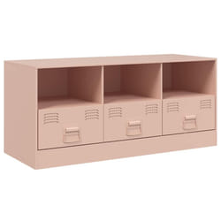 vidaXL TV Cabinet TV Stand TV Unit Entertainment Centre Olive Green Steel - pink
