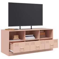 vidaXL TV Cabinet TV Stand TV Unit Entertainment Centre Olive Green Steel - pink - Additional view 4