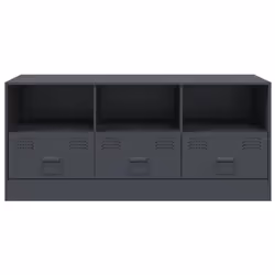 vidaXL TV Cabinet TV Stand TV Unit Entertainment Centre Olive Green Steel - anthracite - Additional view 5