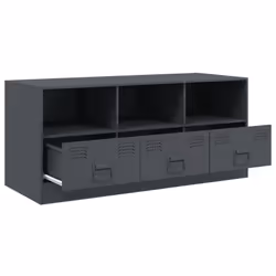 vidaXL TV Cabinet TV Stand TV Unit Entertainment Centre Olive Green Steel - anthracite - Additional view 6
