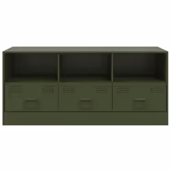vidaXL TV Cabinet TV Stand TV Unit Entertainment Centre Olive Green Steel - olive green - Additional view 5