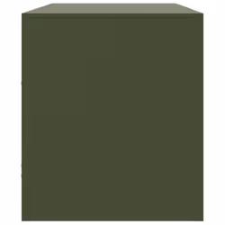 vidaXL TV Cabinet TV Stand TV Unit Entertainment Centre Olive Green Steel - olive green - Additional view 7
