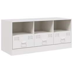 vidaXL TV Cabinet TV Stand TV Unit Entertainment Centre Media Unit White Steel