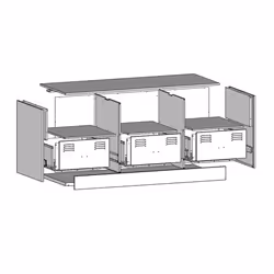 vidaXL TV Cabinet TV Stand TV Unit Entertainment Centre Media Unit White Steel