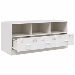 vidaXL TV Cabinet TV Stand TV Unit Entertainment Centre Media Unit White Steel - Additional view 6