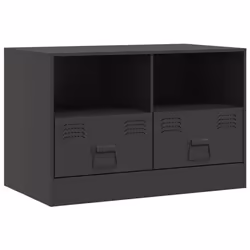 vidaXL TV Cabinet TV Stand TV Unit Entertainment Centre Mustard Yellow Steel - black, 1 pcs