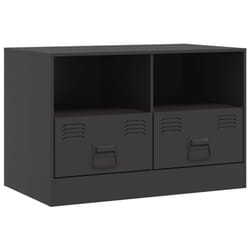 vidaXL TV Cabinet TV Stand TV Unit Entertainment Centre Mustard Yellow Steel - black, 1 pcs