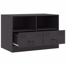 vidaXL TV Cabinet TV Stand TV Unit Entertainment Centre Mustard Yellow Steel - black, 1 pcs - Additional view 6