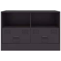 vidaXL TV Cabinet TV Stand TV Unit Entertainment Centre Mustard Yellow Steel - black, 2 pcs - Additional view 4