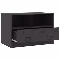 vidaXL TV Cabinet TV Stand TV Unit Entertainment Centre Mustard Yellow Steel - black, 2 pcs - Additional view 5