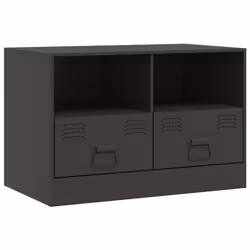 vidaXL TV Cabinet TV Stand TV Unit Entertainment Centre Mustard Yellow Steel - black, 2 pcs - Additional view 6
