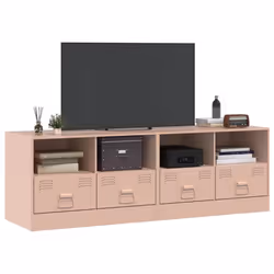 vidaXL TV Cabinet TV Stand TV Unit Entertainment Centre Mustard Yellow Steel - pink, 2 pcs - Additional view 2