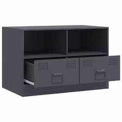 vidaXL TV Cabinet TV Stand TV Unit Entertainment Centre Mustard Yellow Steel - anthracite, 1 pcs - Additional view 6