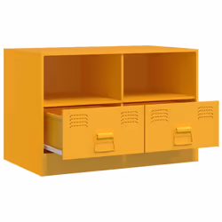 vidaXL TV Cabinet TV Stand TV Unit Entertainment Centre Mustard Yellow Steel - mustard yellow, 1 pcs - Additional view 6