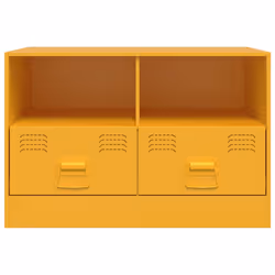 vidaXL TV Cabinet TV Stand TV Unit Entertainment Centre Mustard Yellow Steel - mustard yellow, 2 pcs - Additional view 4