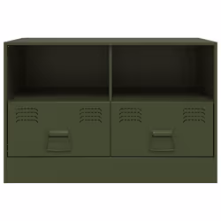 vidaXL TV Cabinet TV Stand TV Unit Entertainment Centre Mustard Yellow Steel - olive green, 1 pcs - Additional view 5