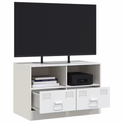 vidaXL TV Cabinet TV Stand TV Unit Entertainment Centre Mustard Yellow Steel - white, 1 pcs - Additional view 4