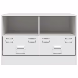 vidaXL TV Cabinet TV Stand TV Unit Entertainment Centre Mustard Yellow Steel - white, 1 pcs - Additional view 5