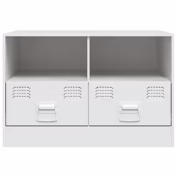 vidaXL TV Cabinet TV Stand TV Unit Entertainment Centre Mustard Yellow Steel - white, 2 pcs - Additional view 4