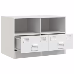 vidaXL TV Cabinet TV Stand TV Unit Entertainment Centre Mustard Yellow Steel - white, 2 pcs - Additional view 5