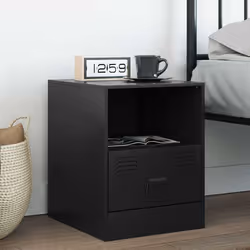 VidaXL 841751 nightstand/bedside table Black